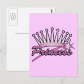 Carte Postale Couronne rose princesse (Devant / Derrière)