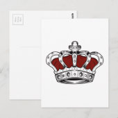 Carte Postale Couronne - Rouge (Devant / Derrière)