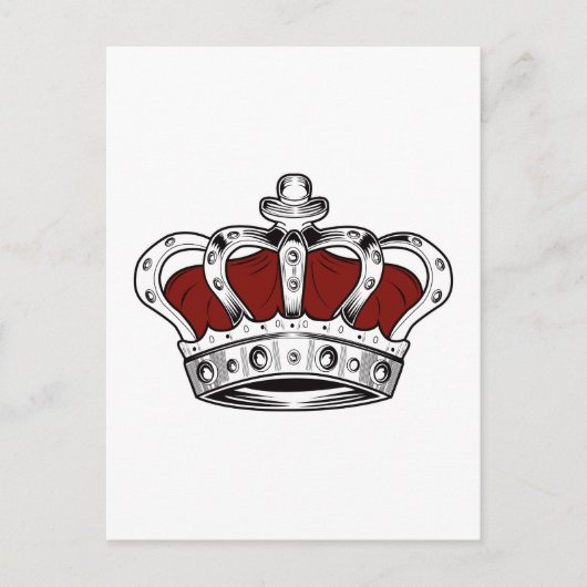 Carte Postale Couronne - Rouge (Devant)