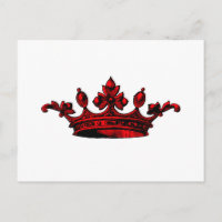 Couronne royale en rouge Prince, Princesse, Roi, R