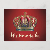 Carte Postale Couronne Royale - Or Bleu Rouge (Devant)