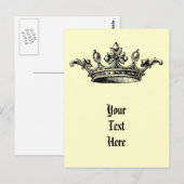 Carte Postale Couronne royale vintage (Devant / Derrière)