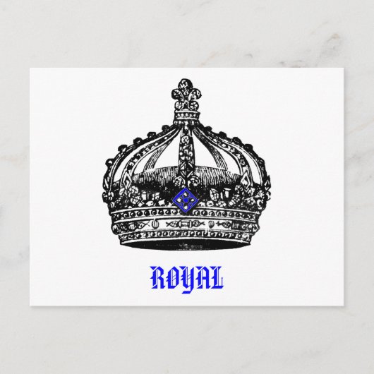 Carte Postale Couronne royale vintage (Devant)