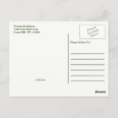 Carte Postale Couronne Tropicale Remerciements pour le Mariage s (Dos)