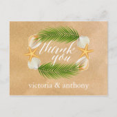 Carte Postale Couronne Tropicale Remerciements pour le Mariage s (Devant)