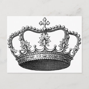 Carte Postale Couronne vintage