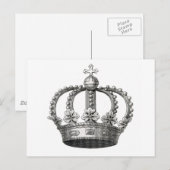 Carte Postale Couronne vintage (Devant / Derrière)