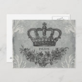 Carte Postale couronne vintage (Devant / Derrière)