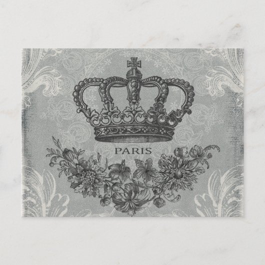 Carte Postale couronne vintage (Devant)
