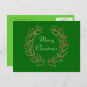 Carte postale Couronnes de Noël (Devant / Derrière)