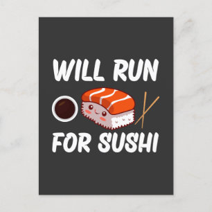 Carte Postale courra pour les amateurs de sushi