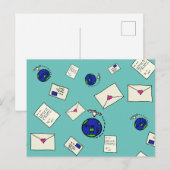 Carte Postale Courrier autour du monde (Devant / Derrière)