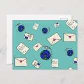 Carte Postale Courrier dans le monde (Devant / Derrière)