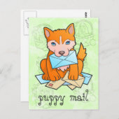 Carte Postale courrier de chiot (Devant / Derrière)