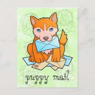 Carte Postale courrier de chiot