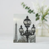 Carte Postale Courrier de lampe de Paris et scène de Tour Eiffel (Debout devant)