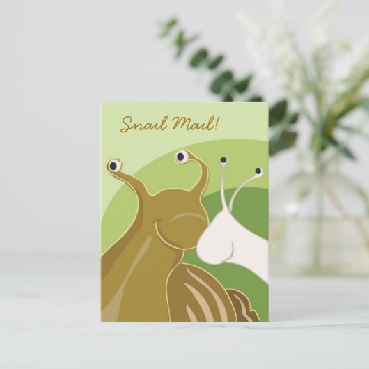 Carte Postale Courrier d'escargot ! (Debout devant)