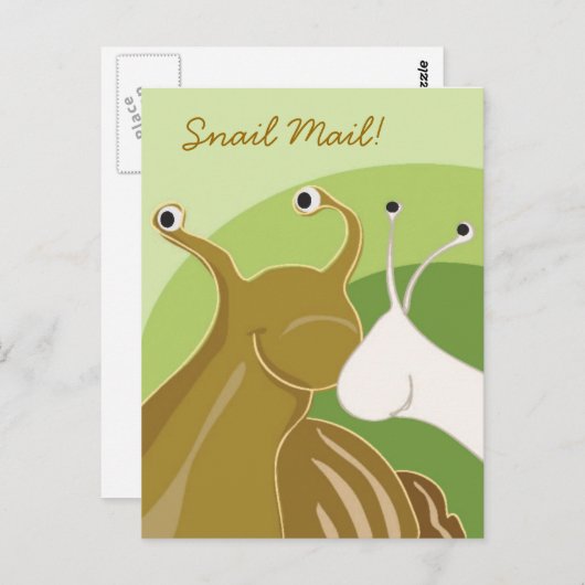Carte Postale Courrier d'escargot ! (Devant / Derrière)