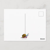 Carte Postale courrier d'escargot coloré (Dos)