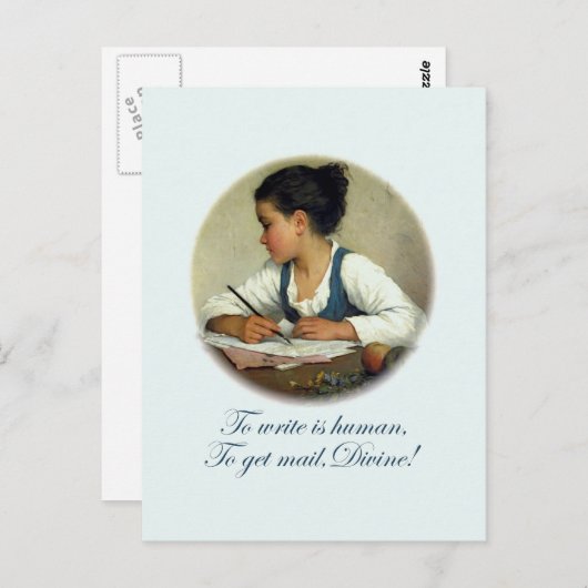 Carte Postale Courrier divin (Devant / Derrière)