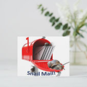 Carte postale courrier escargot (Debout devant)