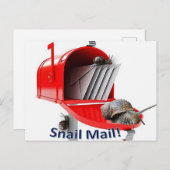 Carte postale courrier escargot (Devant / Derrière)