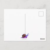 Carte Postale courrier escargot coloré (Dos)