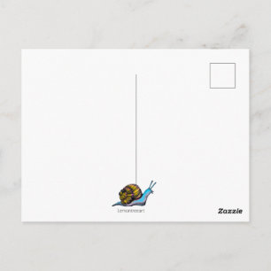 Carte Postale courrier escargot coloré