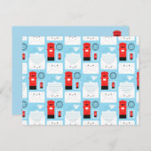 Carte Postale Courrier heureux - Kawaii Post (Devant / Derrière)