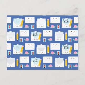 Carte Postale Courrier Snail Kawaii
