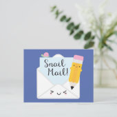 Carte Postale Courrier Snail Kawaii (Debout devant)