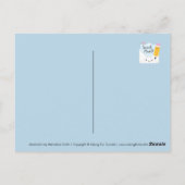 Carte Postale Courrier Snail Kawaii (Dos)