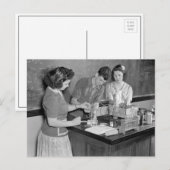 Carte Postale Cours de chimie, 1943 (Devant / Derrière)