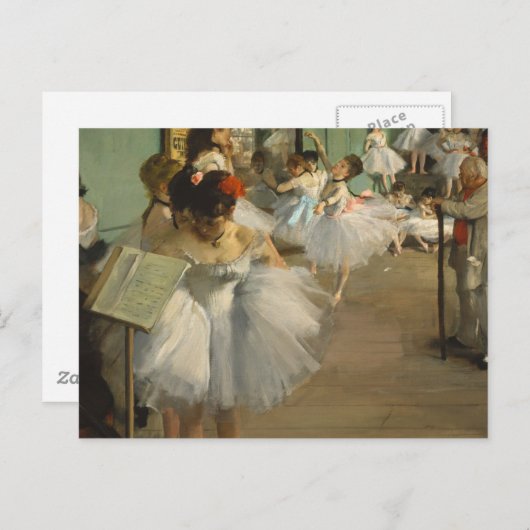 Carte Postale Cours de danse de Degas Danseuses de ballet Danseu (Devant / Derrière)