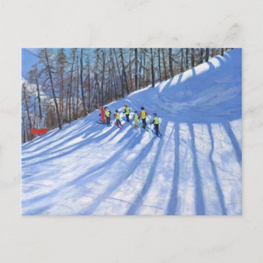 Carte Postale Cours de ski Tignes France (Devant)