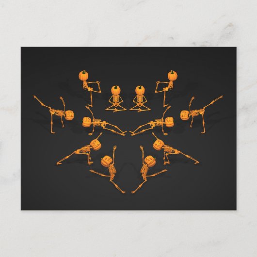 Carte Postale Cours de yoga Halloween (Devant)