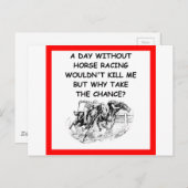 Carte Postale course à cheval (Devant / Derrière)