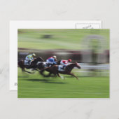 Carte Postale course à cheval (Devant / Derrière)