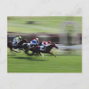 Carte Postale course à cheval