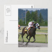 Carte Postale Course à cheval (Devant / Derrière)