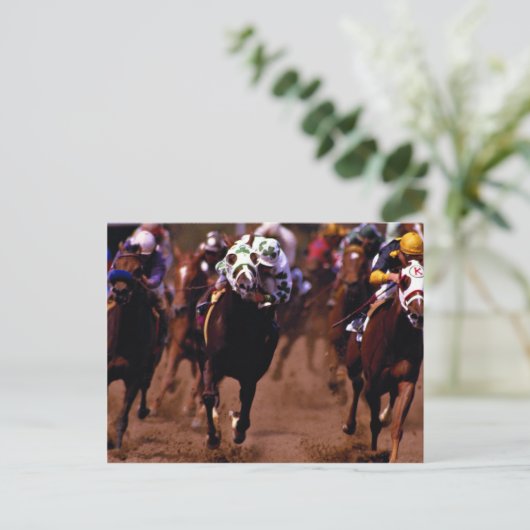 Carte Postale Course à cheval (Debout devant)