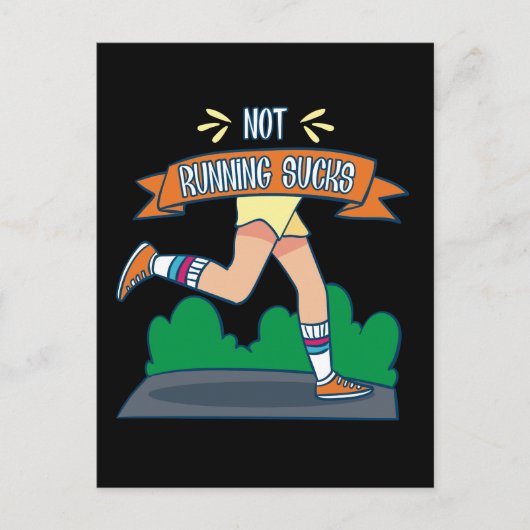 Carte Postale Course à pied - Ne pas courir c'est nul (Devant)