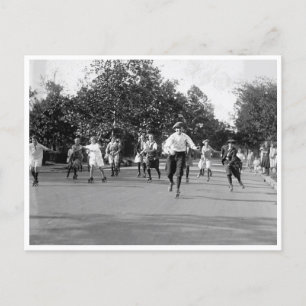 Carte Postale Course à roulettes