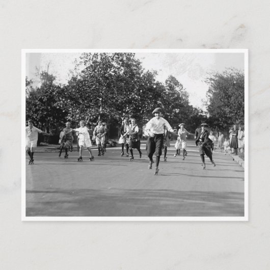 Carte Postale Course à roulettes (Devant)