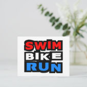 Carte Postale Course à vélo de natation (Debout devant)