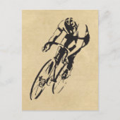 Carte Postale Course à vélo sur route (Devant)