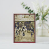 Carte Postale Course à vélo vintage (Debout devant)