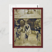 Carte Postale Course à vélo vintage (Devant / Derrière)