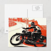 Carte Postale Course au cycle moteur (Devant / Derrière)