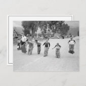 Carte Postale Course au sac, 1940 (Devant / Derrière)